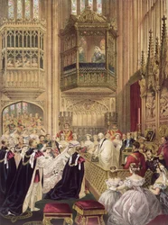 El Matrimonio de Eduardo VII (1841-1910) Príncipe de Gales con la Princesa Alexandra (1844-1925) de Dinamarca, Capilla de San Jorge Windsor, 7 de marzo de 1863